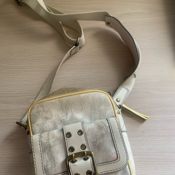 *VINTAGE COACH Bag - White Leather Monogram Purse 🤍 - Picture 4 of 6